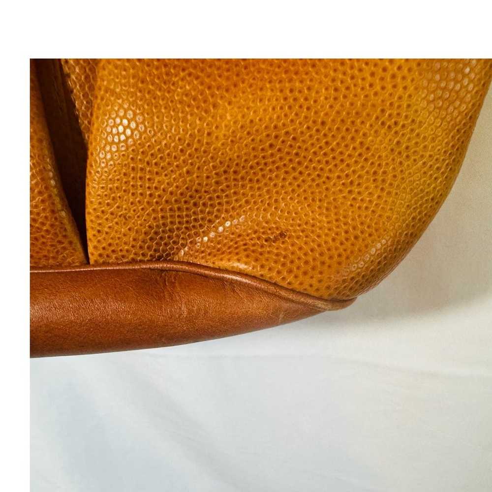 Brown Leather Vintage Pebble Congac Leather Leven… - image 5