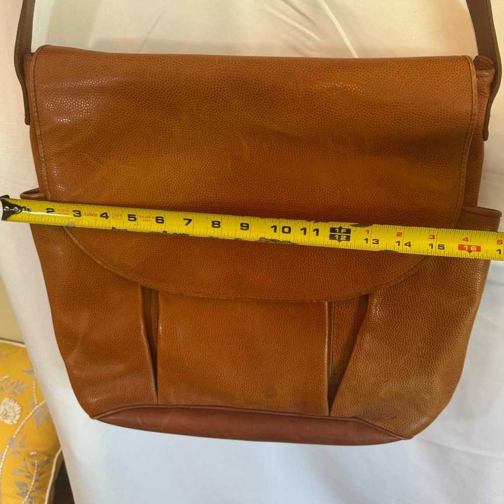 Brown Leather Vintage Pebble Congac Leather Leven… - image 7