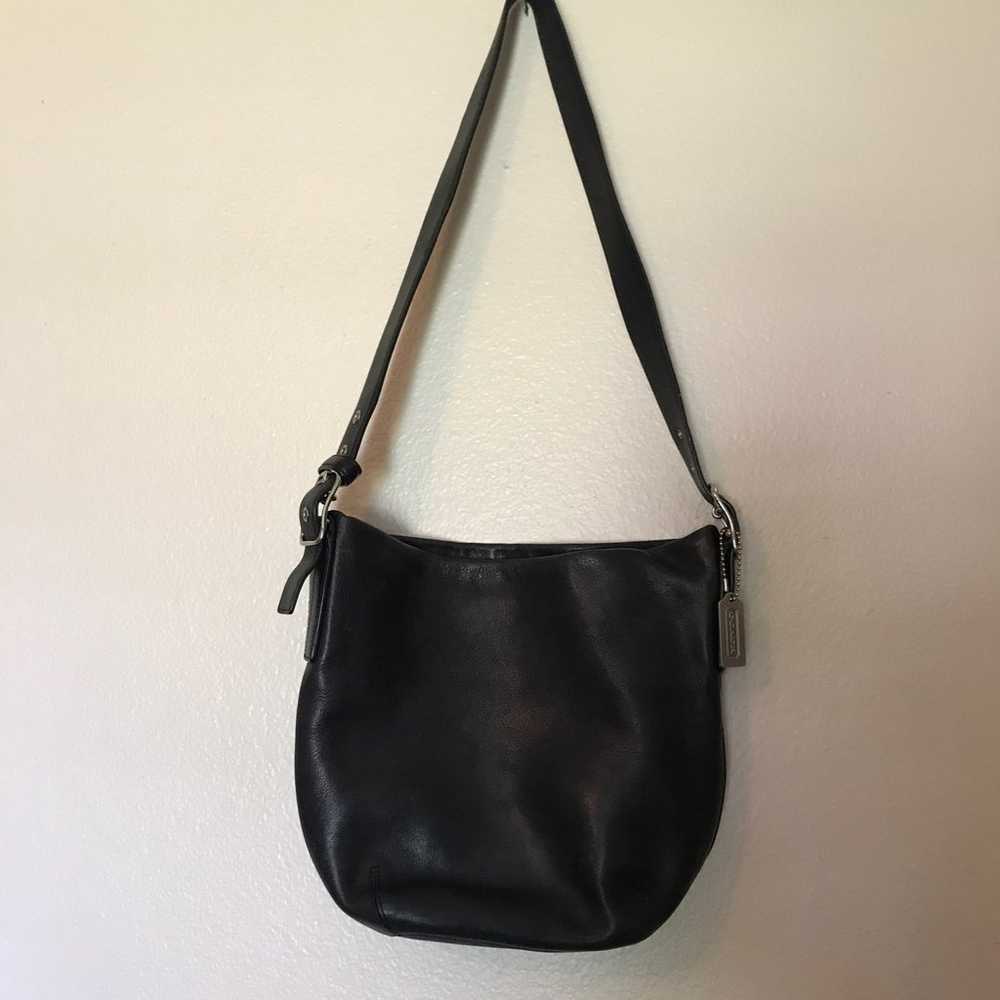 Coach vintage black bag silver hardware Gem
