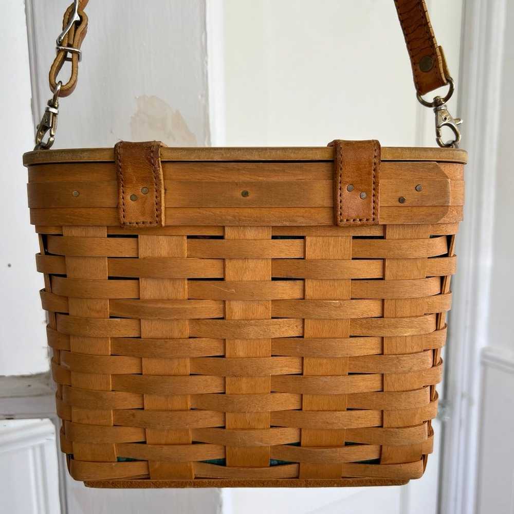 Vintage 1998 Longaberger Basket Crossbody Purse - image 10