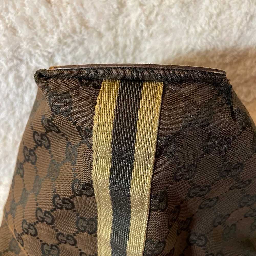 Gucci GG Medium Bucket Brown Canvas Tote Bag - image 9