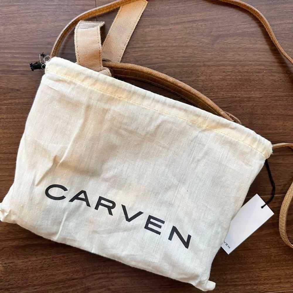 CARVEN Beige Vintage Leather Shoulder Bag - image 10