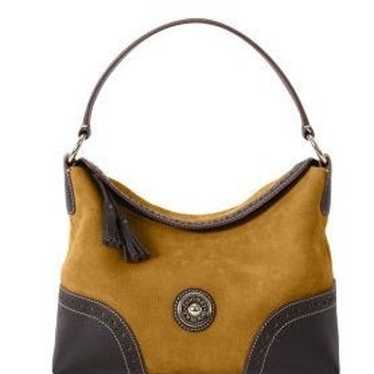 Dooney and Bourke Suede Leather Hobo Bag and Wall… - image 1