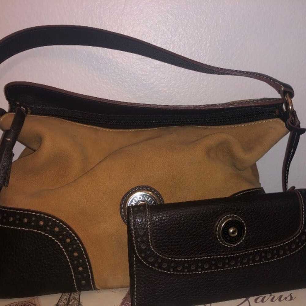 Dooney and Bourke Suede Leather Hobo Bag and Wall… - image 3