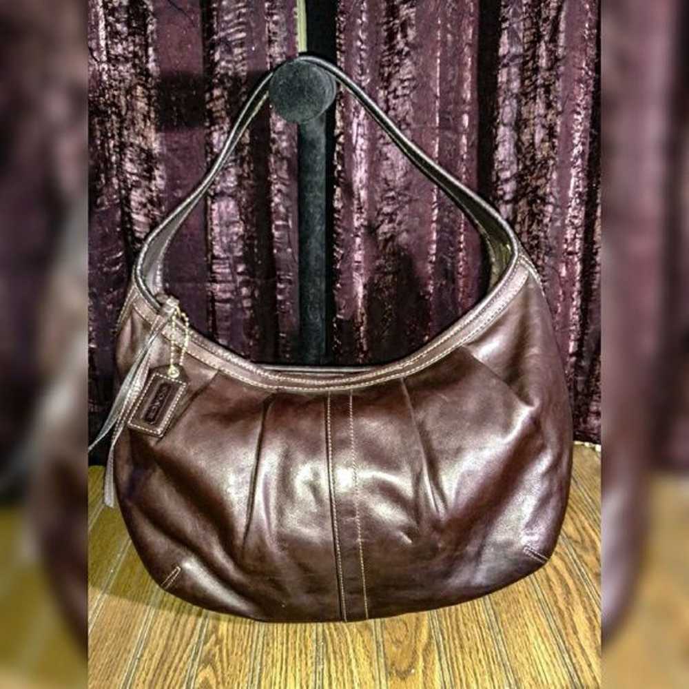 Luxurious Leather Coach/Mocha Brown/Chic - image 3