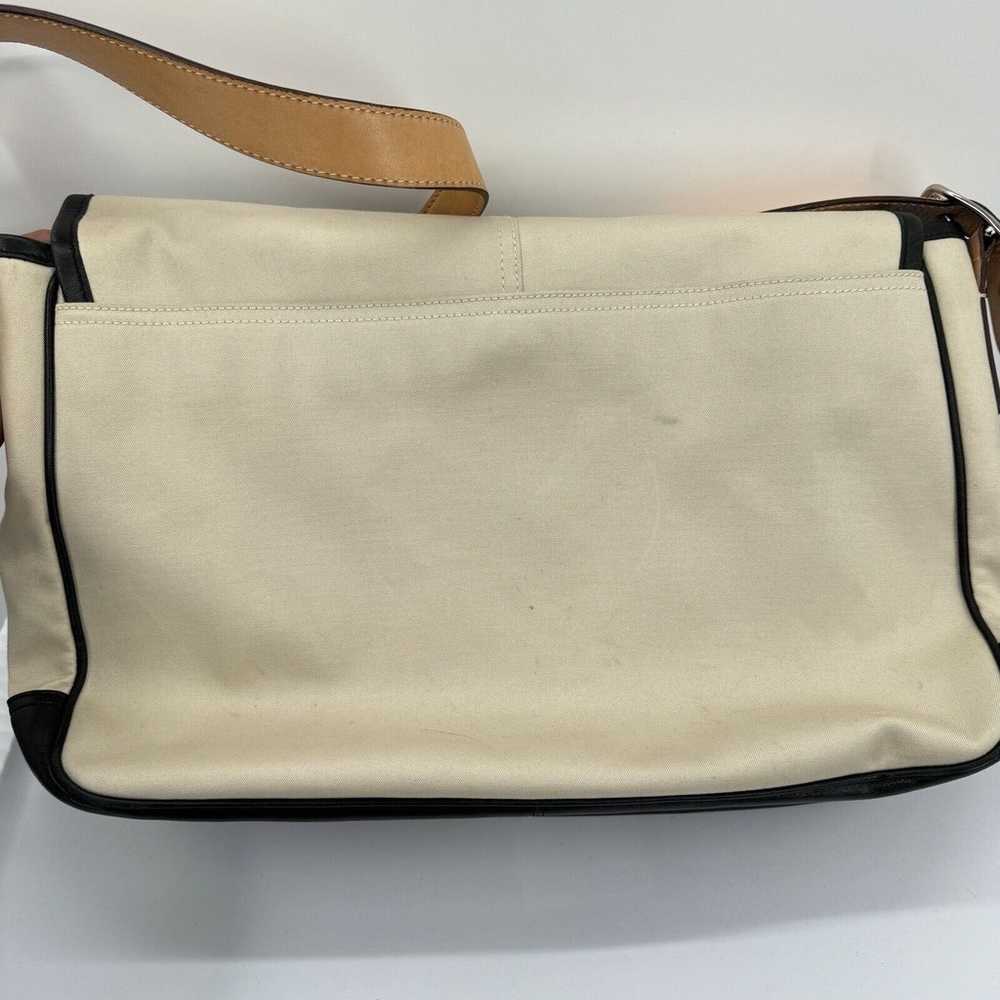 Vintage COACH 5149 Large Canvas Leather Messenger… - image 12