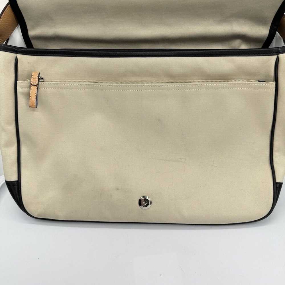 Vintage COACH 5149 Large Canvas Leather Messenger… - image 3