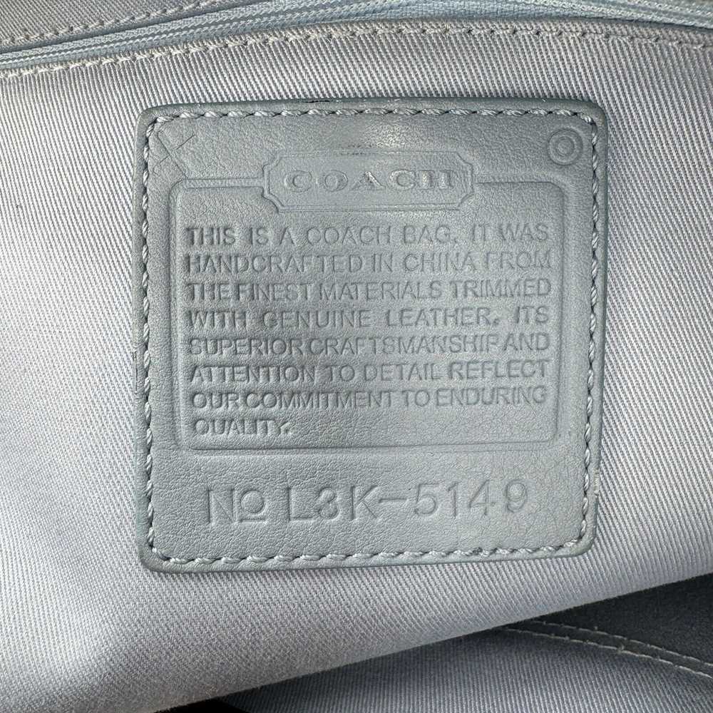 Vintage COACH 5149 Large Canvas Leather Messenger… - image 8