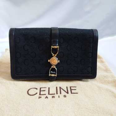 CELINE C Logo Carriage Pattern Clutch Bag