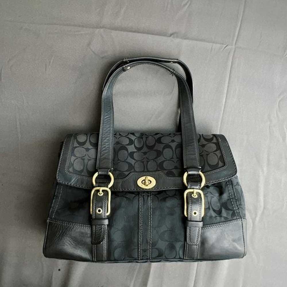 Coach  vintage buckle bag Hampton Canvas signatur… - image 2