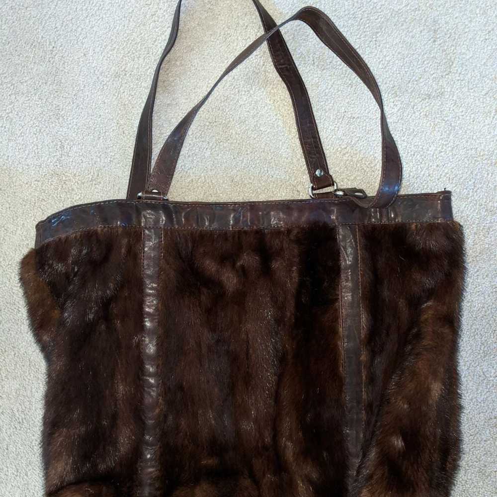 Real Mink Fur Tote Bag by AMV American V - image 1