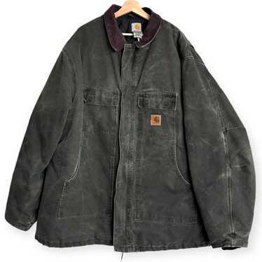 Vintage Carhartt Duck Canvas Corduroy Collar Quil… - image 1