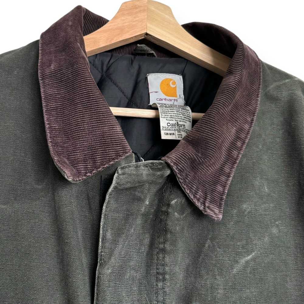 Vintage Carhartt Duck Canvas Corduroy Collar Quil… - image 5