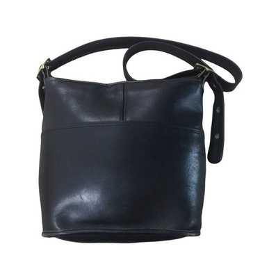 Vintage Coach Leather Black Shoulder Bag - image 1