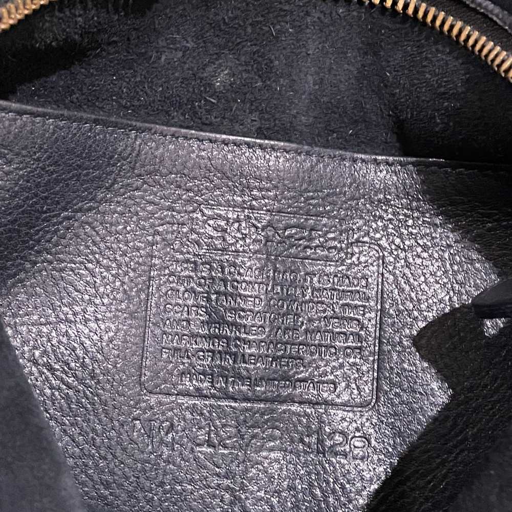 Vintage coach black leather duffle cross body bag… - image 11