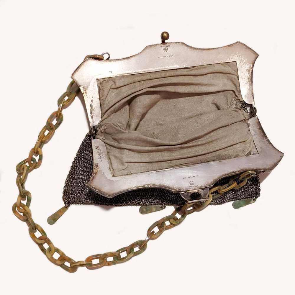 Vintage 20s German Silver Chainmail Purse - image 7