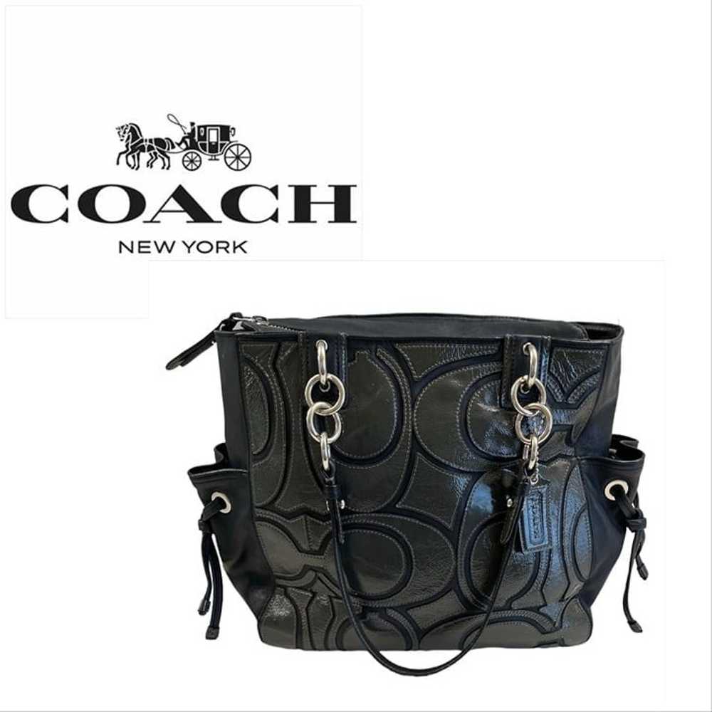 Coach - Vintage - Gray Shiny Monogram/Signature C… - image 1