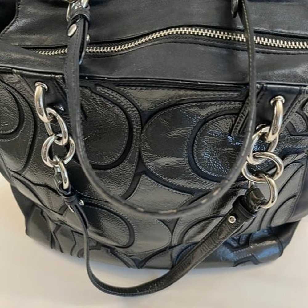 Coach - Vintage - Gray Shiny Monogram/Signature C… - image 8