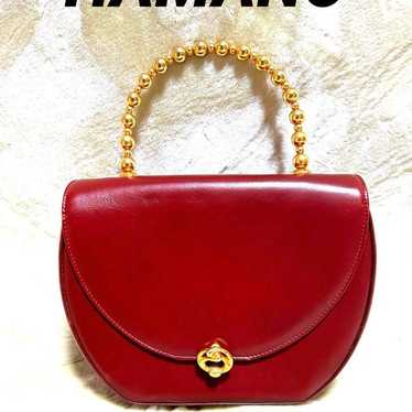 HAMANO Handbag Red Vintage Rare