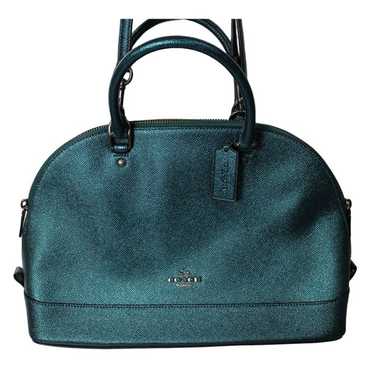 COACH Vintage Metallic Teal Green Leather Sierra … - image 1