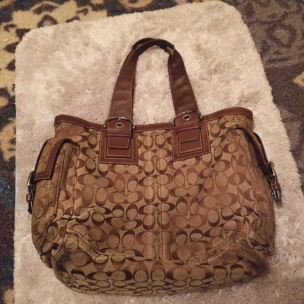 Vintage Large  Coach Purse - image 1