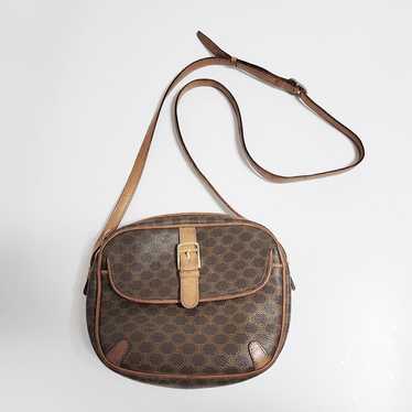 【CELINE】Macadam pattern shoulder bag pouchette Bro