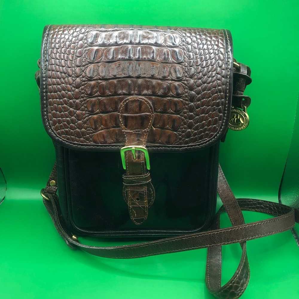 Brahmin VINTAGE BRAHMIN TUSCAN BLACK LEATHER CROS… - image 2