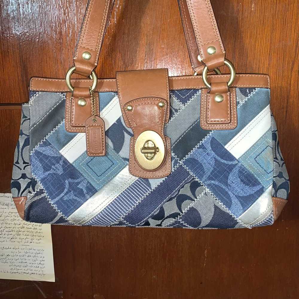 Coach Patchwork Canvas & Leather Handbag (12216) … - image 10