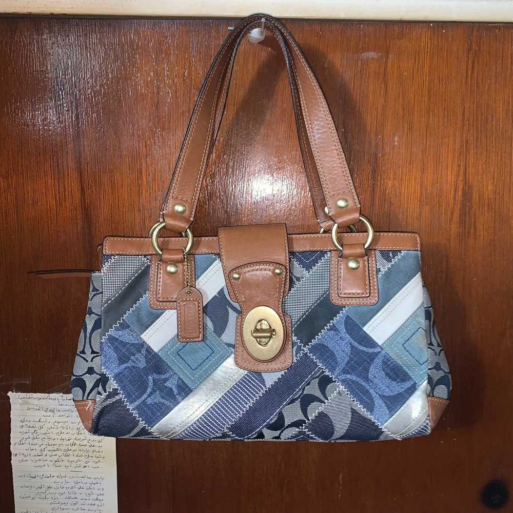 Coach Patchwork Canvas & Leather Handbag (12216) … - image 1