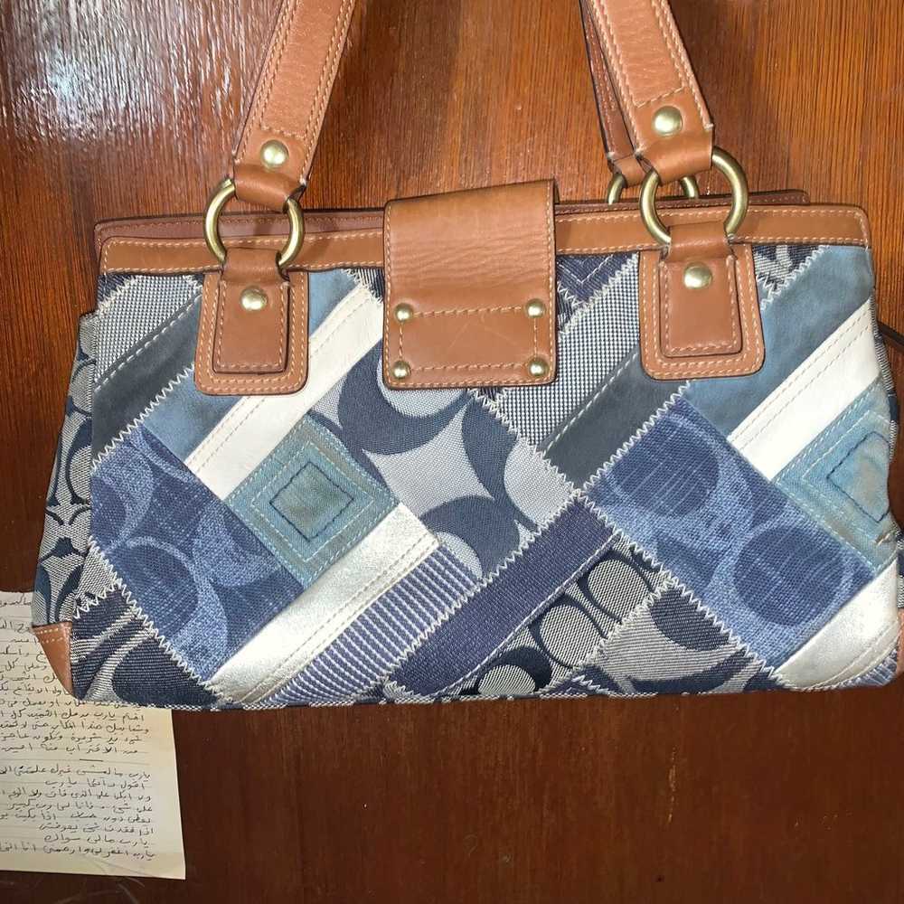 Coach Patchwork Canvas & Leather Handbag (12216) … - image 2