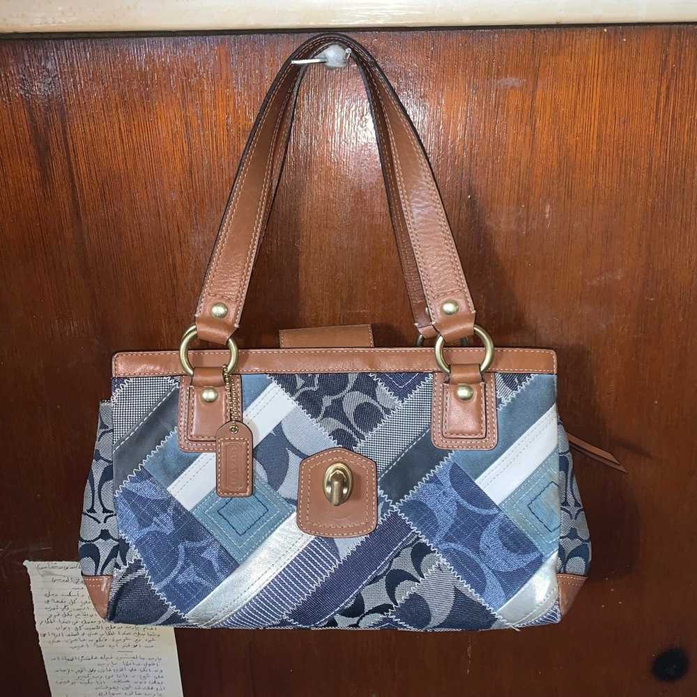 Coach Patchwork Canvas & Leather Handbag (12216) … - image 4