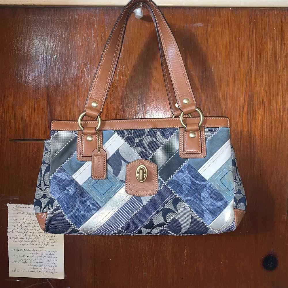 Coach Patchwork Canvas & Leather Handbag (12216) … - image 5