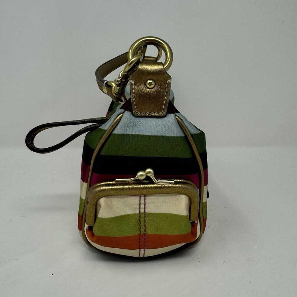 Coach Vintage Y2K Mini Satin Leather Striped Top … - image 3