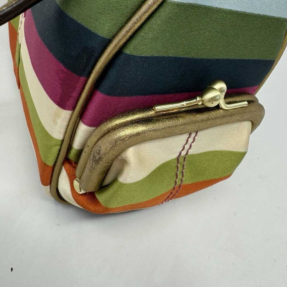 Coach Vintage Y2K Mini Satin Leather Striped Top … - image 4