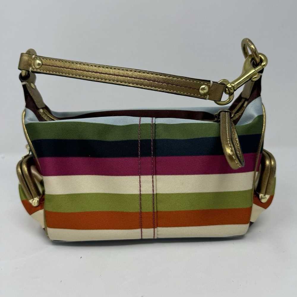 Coach Vintage Y2K Mini Satin Leather Striped Top … - image 5