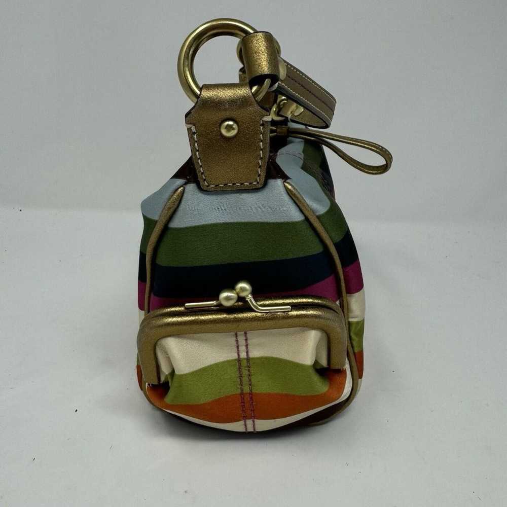 Coach Vintage Y2K Mini Satin Leather Striped Top … - image 6