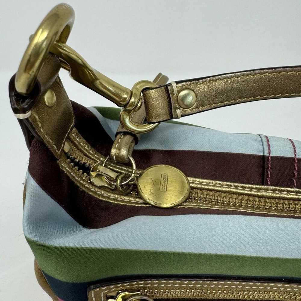 Coach Vintage Y2K Mini Satin Leather Striped Top … - image 7