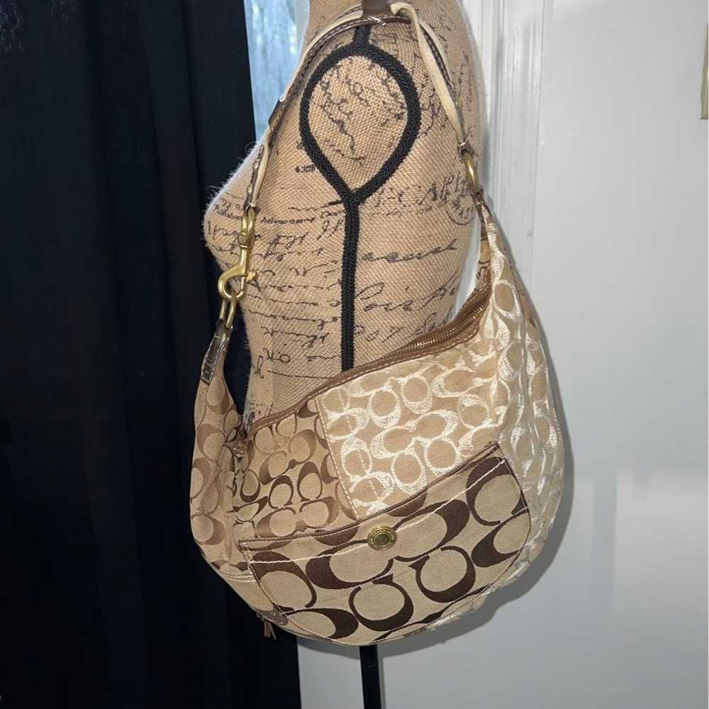 Coach Signature hobo handbag - image 1