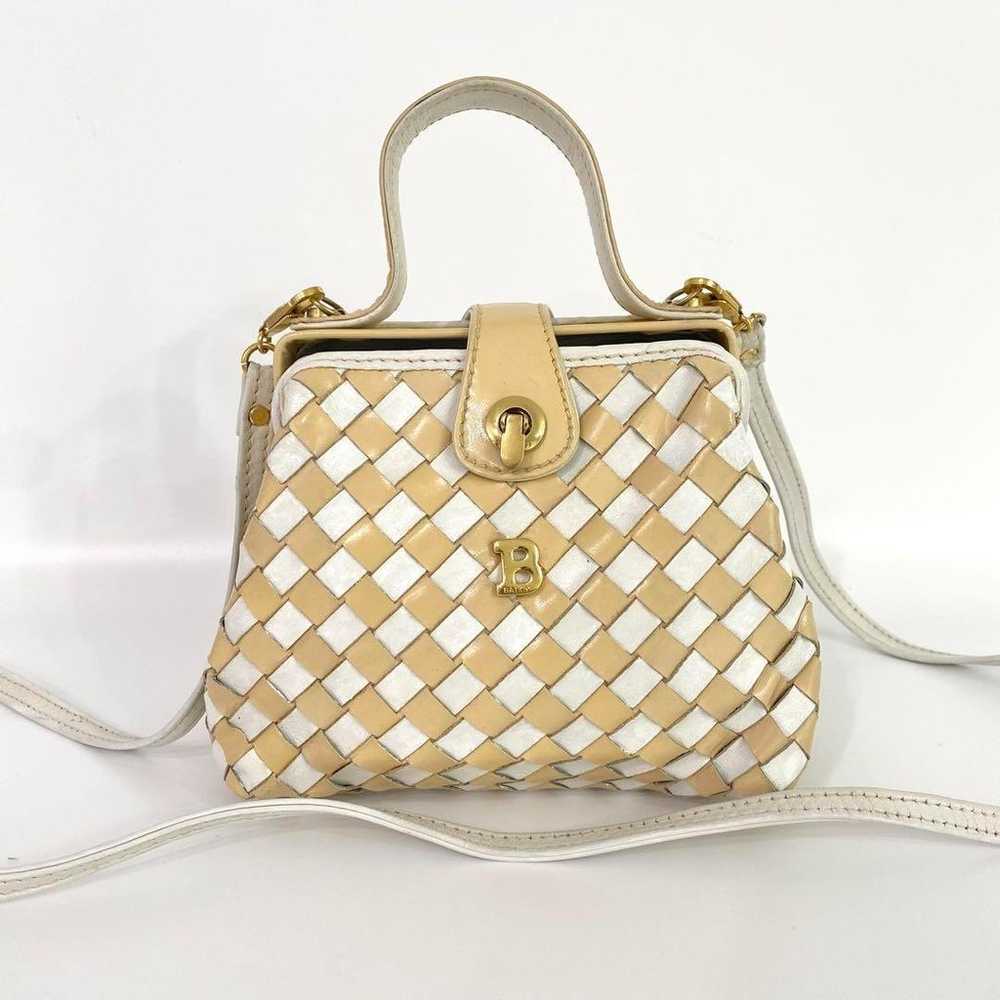 BALLY Bally shoulder bag woven beige white leather - image 1