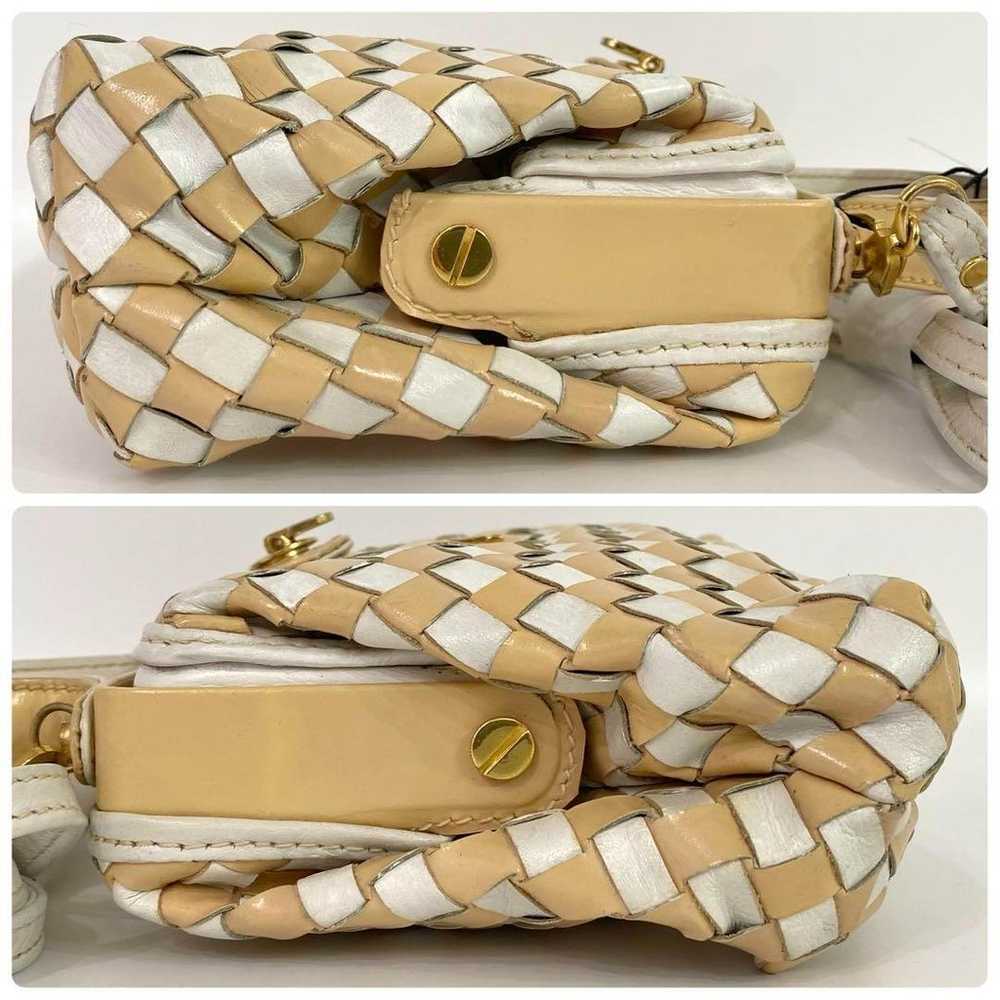 BALLY Bally shoulder bag woven beige white leather - image 3