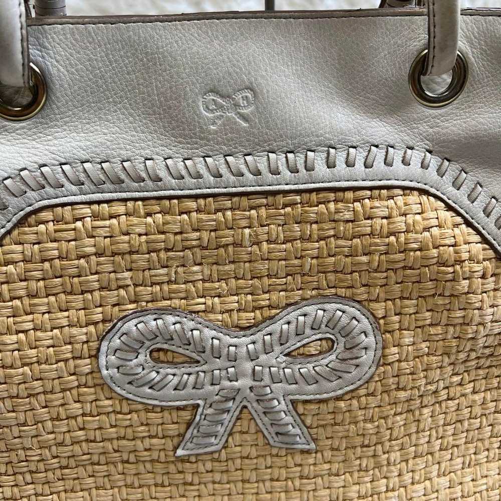 Rare Anya Hindmarch Basket Bag Tote Bag Large Cap… - image 10