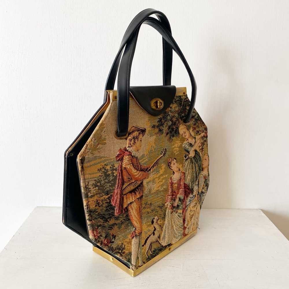 Vintage Quilted Romanticism Tapestry Handbag - image 4