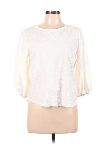 Adrianna Papell Women Ivory Long Sleeve Top M