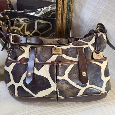 Vintage Dooney & Bourke 2024 Leather Giraffe Print Satchel