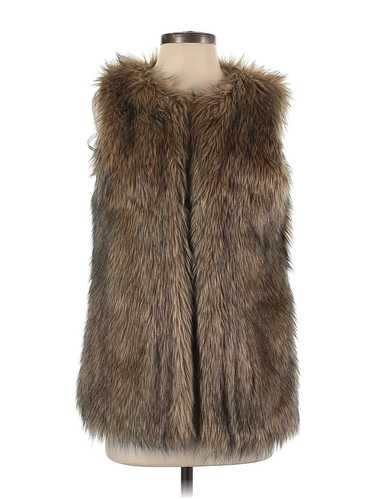 Merona Women Brown Faux Fur Jacket XS