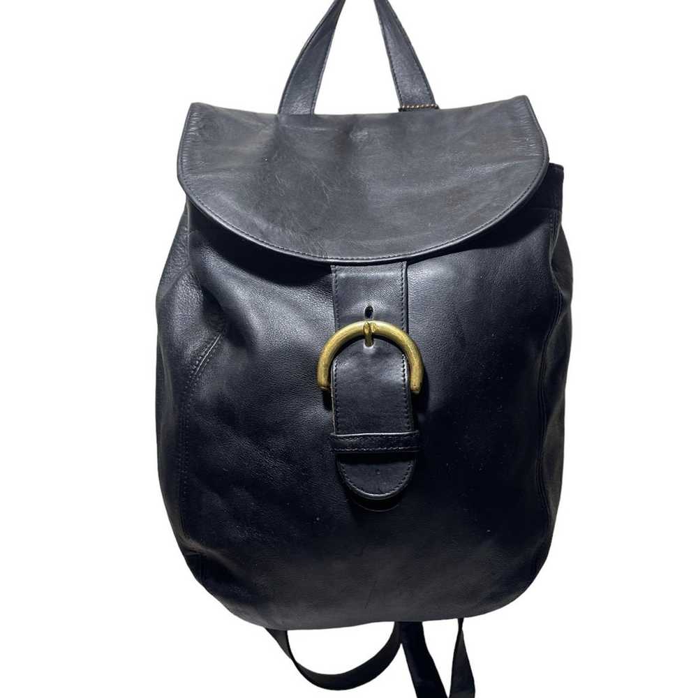 Coach Vintage 4134 Genuine Black Leather Backpack… - image 1