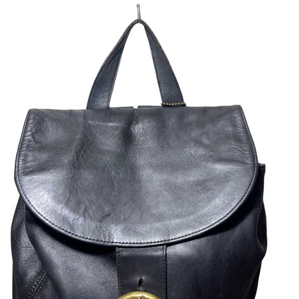 Coach Vintage 4134 Genuine Black Leather Backpack… - image 3