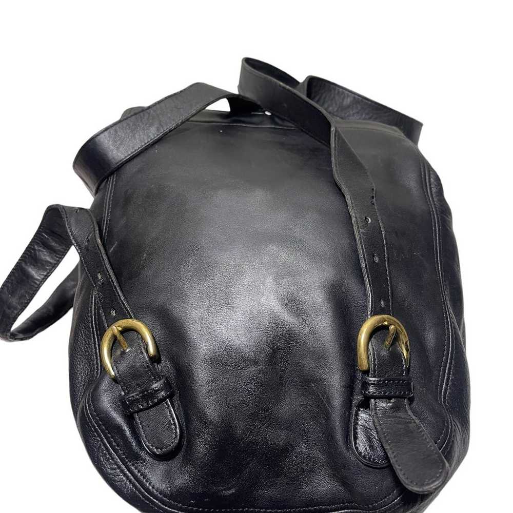 Coach Vintage 4134 Genuine Black Leather Backpack… - image 4