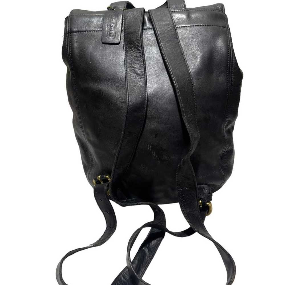 Coach Vintage 4134 Genuine Black Leather Backpack… - image 5