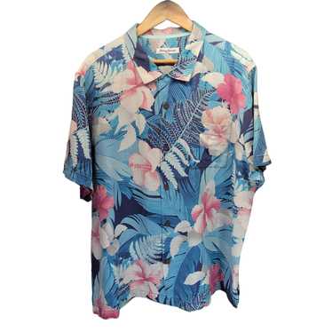 TOMMY BAHAMA Men's 100% Silk Hawaiian Shirt XXL - image 1